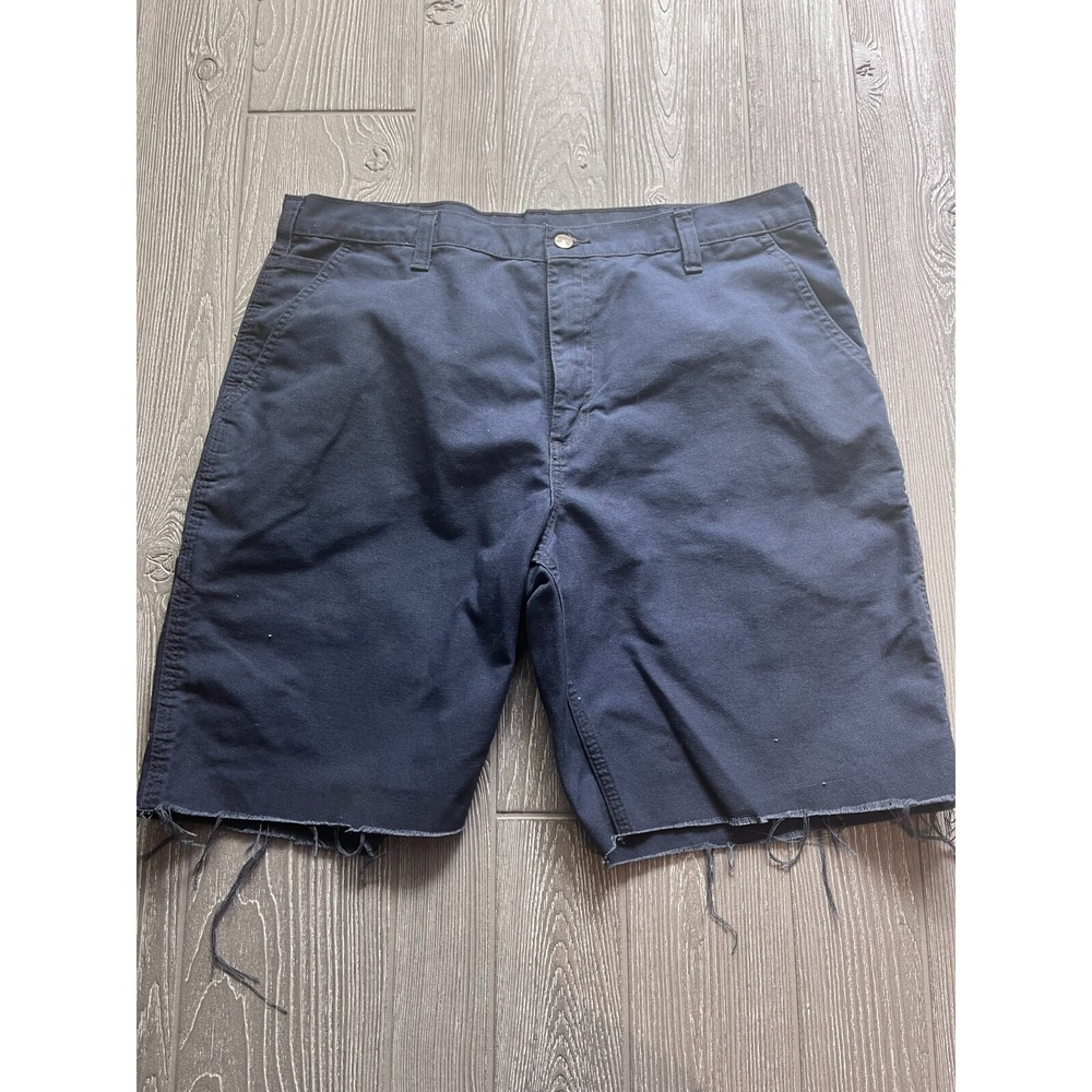 Big Bill Cut Off Shorts Size 33 Black Canvas  Jorts Y2K Skater VTG
